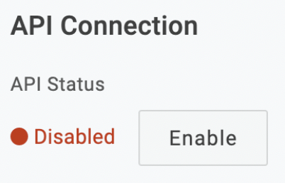 OneLogin admin - Configuration - Enable API Connection