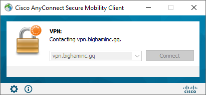 Cisco Anyconnect connection process