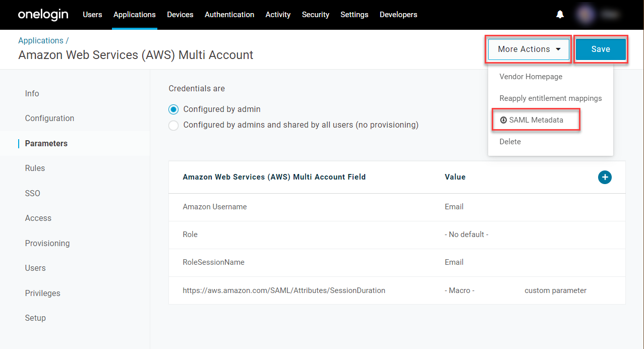 AWS Multi Account - SAML Metadata