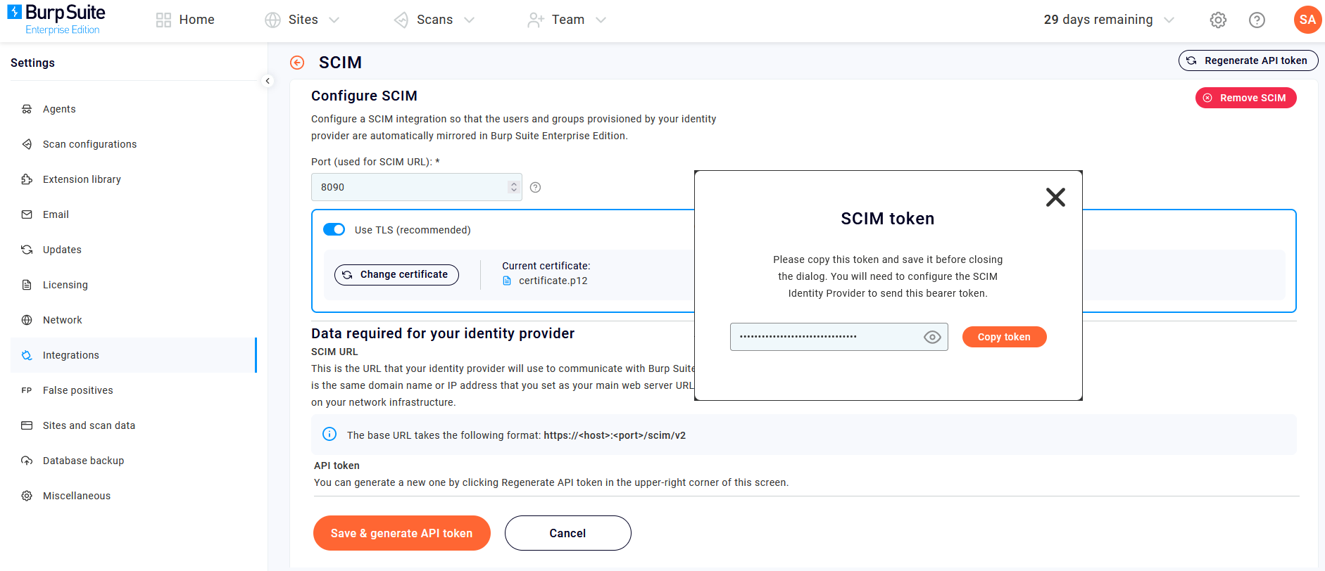 Burp Suite - SCIM token