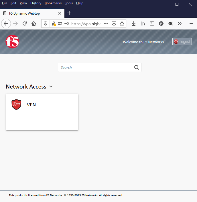 BIG-IP Webtop: VPN Network Access