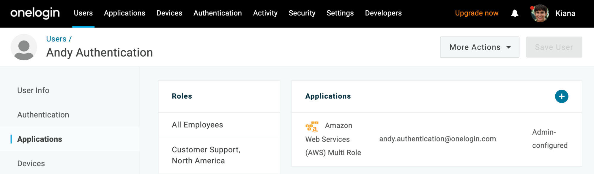 OneLogin - Add User (screenshot)