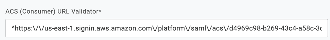 ACS (Consumer) URL Validator (screenshot)