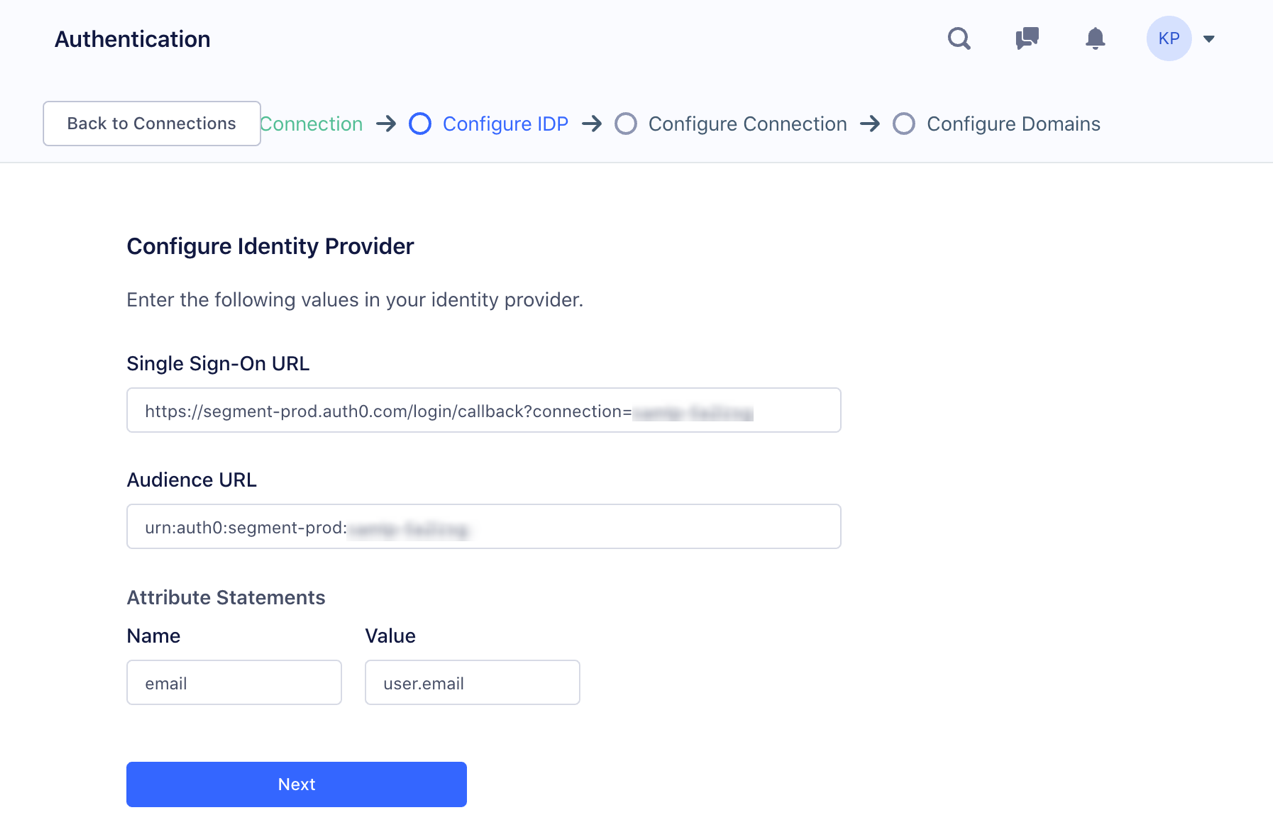 Segement Log - Configure SAML for Segment - Knowledge Portal